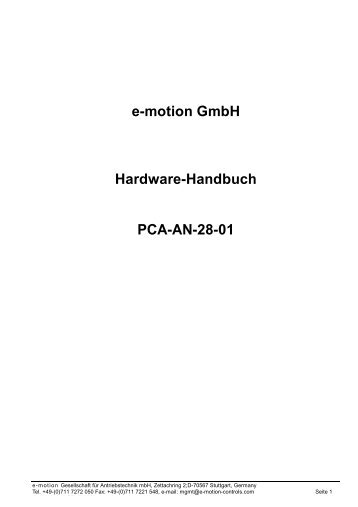 e-motion GmbH Hardware-Handbuch PCA-AN-28-01