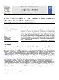 Women and computers. Effects of stereotype threat on attribution of ...