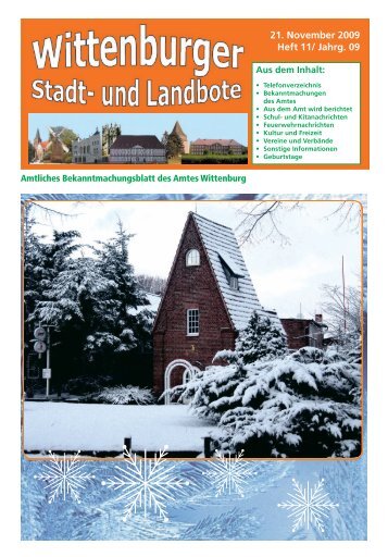 21. November 2009 Heft 11/ Jahrg. 09 - Landkreis Ludwigslust