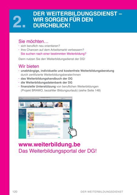 Weiterbildungshandbuch der DG 2012-2013 - DG Bildungsserver