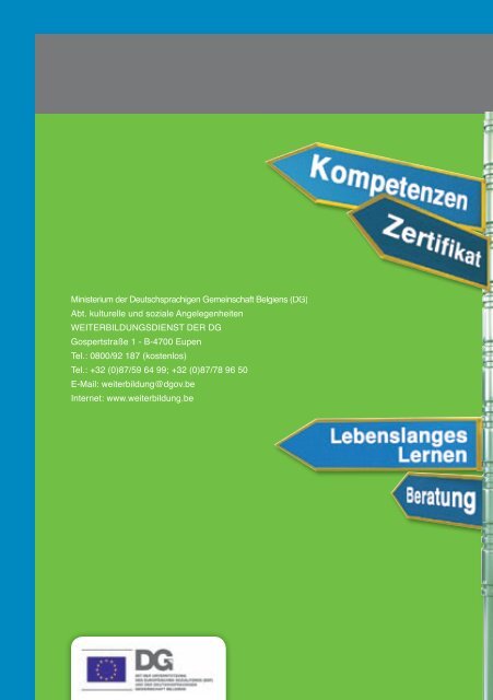 Weiterbildungshandbuch der DG 2012-2013 - DG Bildungsserver