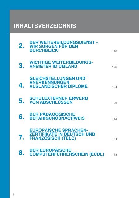 Weiterbildungshandbuch der DG 2012-2013 - DG Bildungsserver