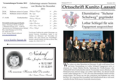 Ortsschrift 04-2011 - Kunitz & Laasan