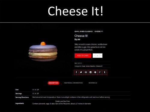 Cheese It! - IsaacJones Macarons