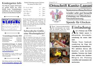 Burschengesellschaft - Kunitz & Laasan