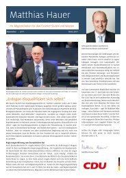 Newsletter Matthias Hauer MdB