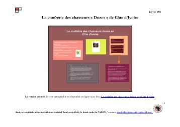 La confrérie des chasseurs « Dozos » de Côte d’Ivoire