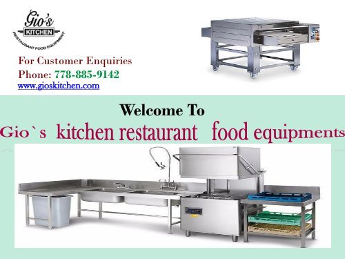Commercial Kitchen Vancouver|gioskitchen