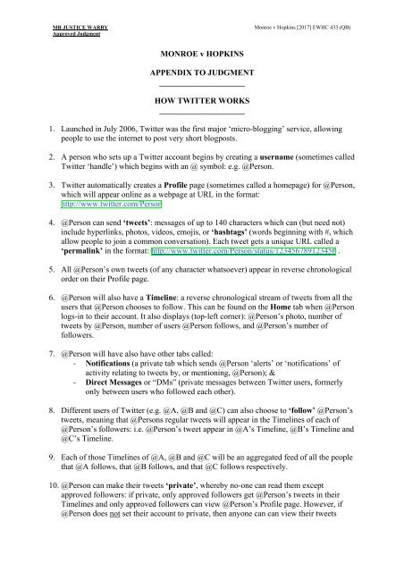 Monroe V Hopkins How Twitter Works