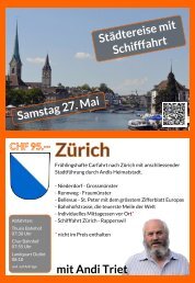 Zürich Samstag 27. Mai Flyer Rückseite bis Juni 2017