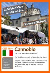 Cannobio Sonntag 30. April Tagesausflug Flyer