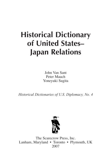 Historical Dictionary of United States-Japan ... - Bakumatsu Films