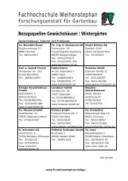 Bezugsquellen Gewächshäuser / Wintergärten - infoblaetter.fagw.info