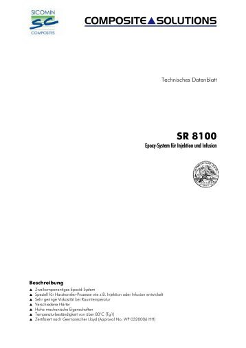 Technisches Datenblatt SR 8100