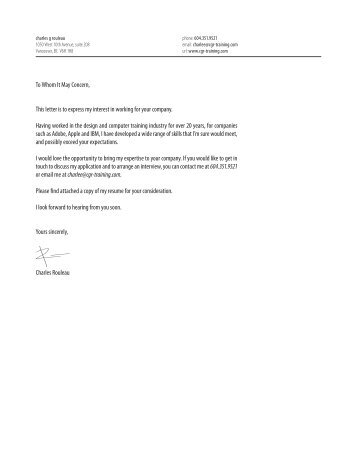 letter expressing concern