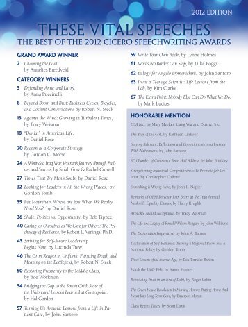 Cicero Awards 2017: Why?
