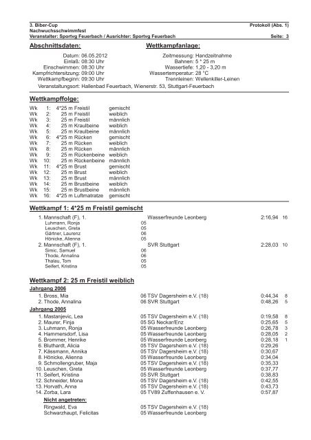 Deckblatt Protokoll