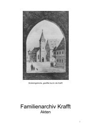 Familienarchiv Krafft - Akten - Stadtarchiv Ulm