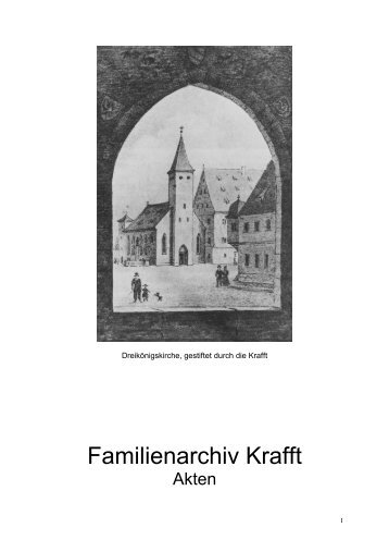 Familienarchiv Krafft - Akten - Stadtarchiv Ulm