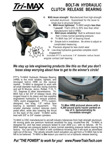 Tri-MAX + Street-MAX.pdf - PowerTrain Technology Racing Clutches