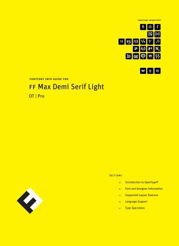 FSI PDF Max Demi Serif Light OT Std - FontFont