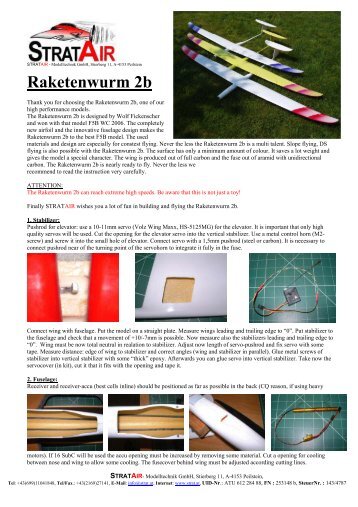 Raketenwurm 2b - Stratair Modelltechnnik GmbH