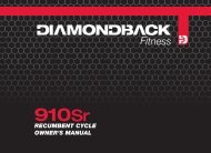 910Sr Owner's Manual - Diamondback Fitness