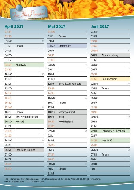 Landfrauen Schneverdigen Programm 2017/18