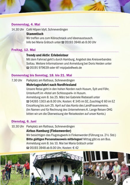 Landfrauen Schneverdigen Programm 2017/18