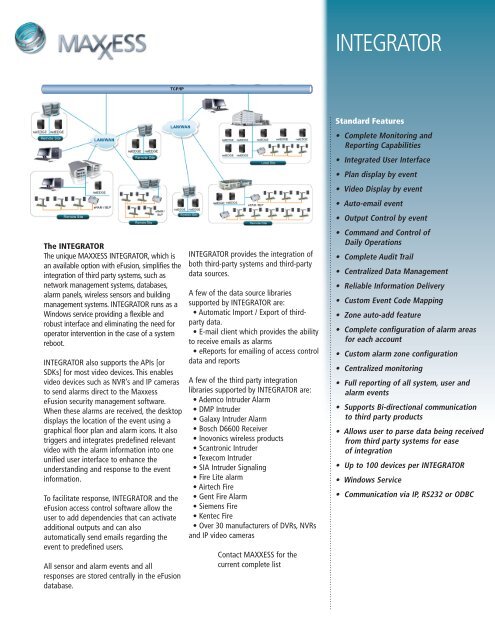 INTEGRATOR - Maxxess Systems Inc.