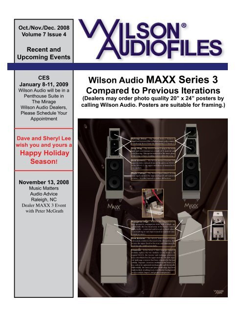 Wilson Audio MAXX Series 3 Compared to Previous Iterations