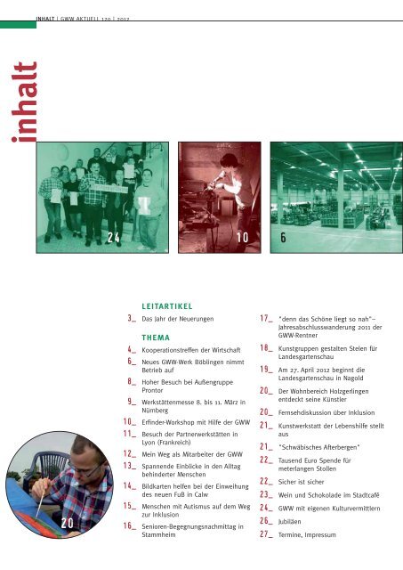 Ausgabe 120 als PDF-Dokument - Gemeinnützige Werkstätten und ...