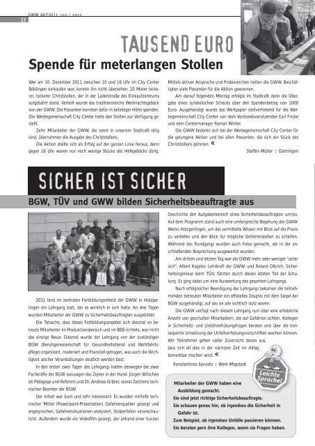 Ausgabe 120 als PDF-Dokument - Gemeinnützige Werkstätten und ...