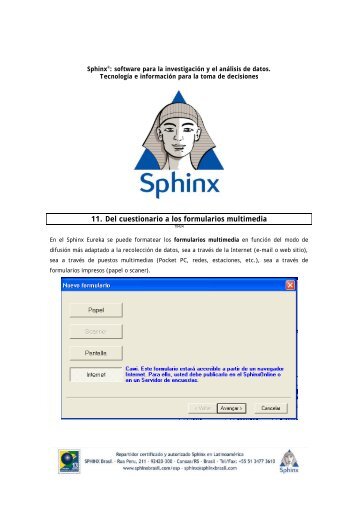 11. Del cuestionario a los formularios multimedia - SPHINX Brasil