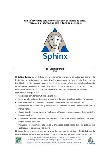 Sphinx®: software para la investigación y el análisis ... - SPHINX Brasil