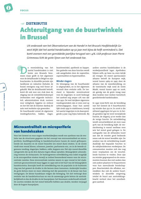 Focus Achteruitgang van de buurtwinkels in Brussel - BECI