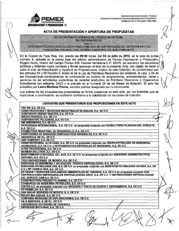 ACTA RECEPCION PROPUESTAS LIC 537-12.pdf - Pemex ...