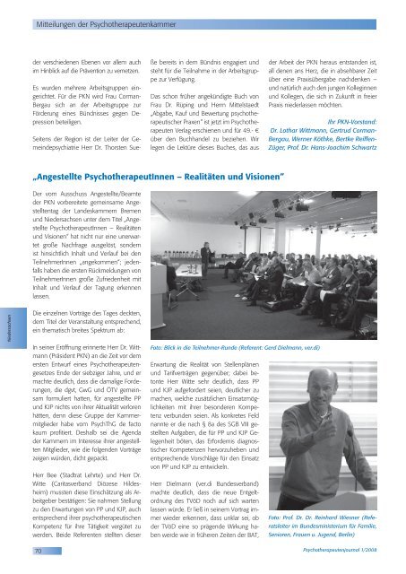 LANGEOOG 2008 - Psychotherapeutenjournal