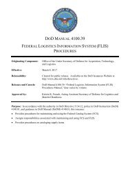 FEDERAL LOGISTICS INFORMATION SYSTEM (FLIS) PROCEDURES