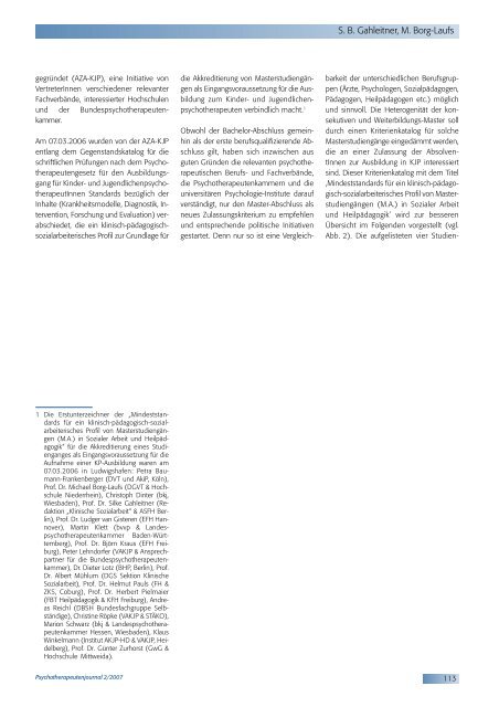 Psychotherapeutenjournal 2/2007 (.pdf)