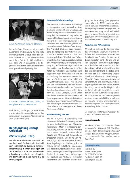 Psychotherapeutenjournal 2/2007 (.pdf)