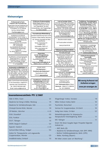 Psychotherapeutenjournal 2/2007 (.pdf)