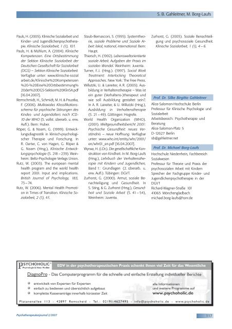 Psychotherapeutenjournal 2/2007 (.pdf)