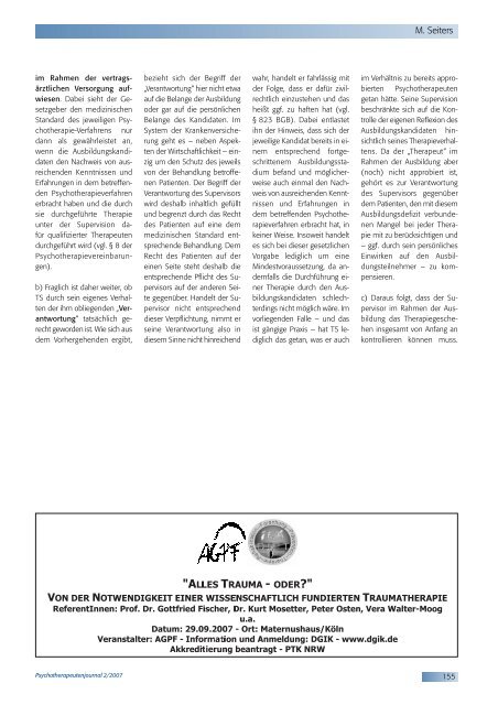 Psychotherapeutenjournal 2/2007 (.pdf)