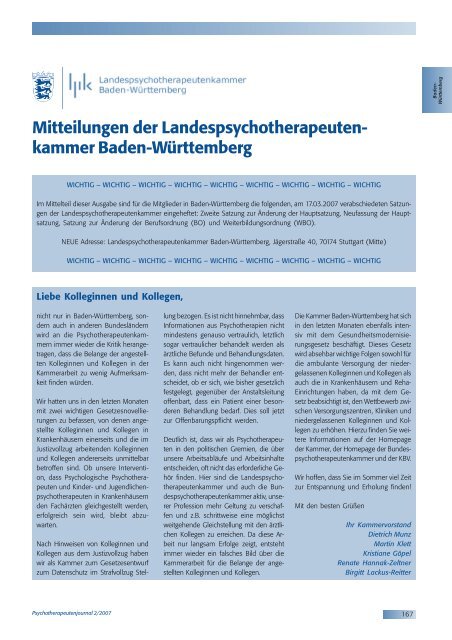 Psychotherapeutenjournal 2/2007 (.pdf)