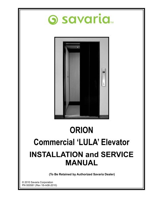 ORION Commercial 'LULA' Elevator - Advanced Lift Solutions