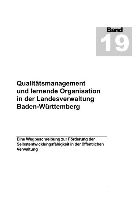 Qualitätsmanagement Und Lernende Organisation Stabsstelle - 