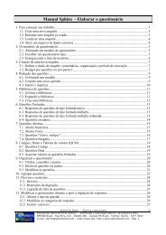 Manual Sphinx - Elaborar o questionário - SPHINX Brasil