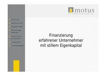 Dr. Wolfgang Händel - Motus Mittelstandskapital GmbH