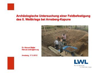 Archäologische Untersuchung einer Feldbefestigung des II ...